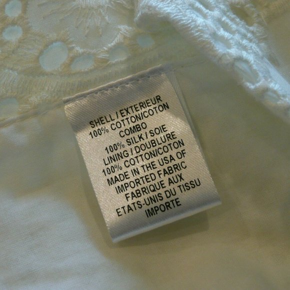 Milly Minis Little Girl Navy Silk Trim Off White Cotton Lace Dress Size 5 - Picture 9 of 12